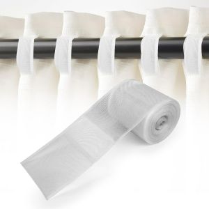 KAL-Ruban De Rideau Passe Tringle,10M Blanc Ruban À Passants,Rideaux À Coudre Pour Fenêtre Et Porte - Neuf