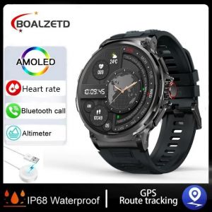 Nouvelle Montre Intelligente Hommes 1.85 Pouces Hd Sport Bluetooth Appel Gps Sport Fitness Tracker Moniteur Cardiaque 710 Mah &Eacute;tanche Montre Intelligente.Black.710Mah Gps - Neuf