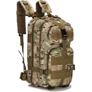 Sac a dos tactique militaire 30L, sac d'assaut de l'armee avec systeme pour salle de sport, randonnee et camping (camouflage CP) - Neuf