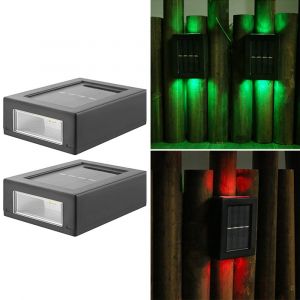 Lot De 2 Lampes Solaires Murales Avec Capteur De Mouvement (Haut/Bas) Pour Jardin, Porche, Terrasse Et All&eacute;e. - Neuf