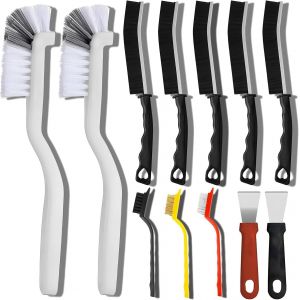 KALANKA-12 Pi&egrave;ces Brosse de Nettoyage des Interstices Multifonctionnelle Brosse Salle de Bain Nettoyage Brosse Joint Carrelage pour Groove Gap et Salet&eacute; Rainure a Rouille dans Salle, Cuisine, Toilett - Neuf