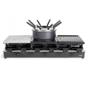 Appareil &agrave; raclette multifonction - LIVOO - 5 en 1 - 12 personnes - 1650W - 58,5x21 cm - Neuf
