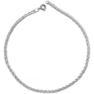 Cmjaagur-Rope/Prince Of Wales/Singapore Chain Sterling Silver Anklet/Ankle Bracelet/Ankle Chain &iquest; 925 Sterling Silver &iquest; 9.5 Inches/10.5 Inches/10 To 11 Inches/12.5 Inches &iquest; Anklets For Women[M812] - Neuf