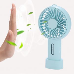 HJLIAN 1 mini ventilateur de bureau portable rechargeable par USB pour le bureau (bleu) - Neuf
