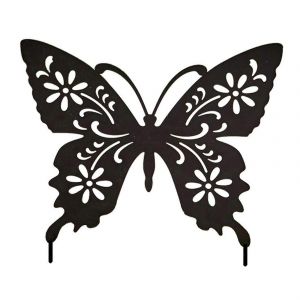 papillon silhouette jardin piquet acrylique floral découpes cour art pelouse extérieur patio maison jardin de - Neuf