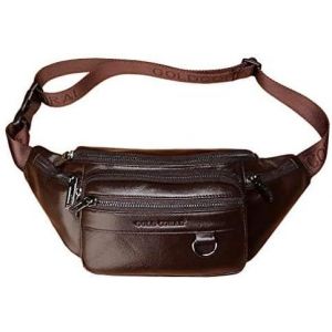 TIANYI-Sac Banane en Cuir pour Homme et Femme Sac Banane pour Voyage, Course à Pied, randonnée, Camping, téléphone Portable, Pochette Pochette - Neuf