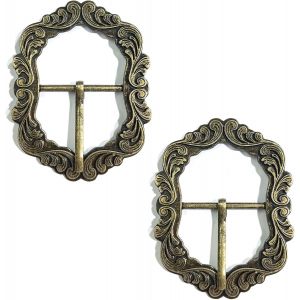 CAUC-2 PCS boucles de bretelles en m&eacute;tal vieilli pour bretelles boucles de pantalons traditionnels et pantalons en cuir boucles de Bretelles en cuir v&eacute;ritable en m&eacute;tal pour traditionnelle - Neuf