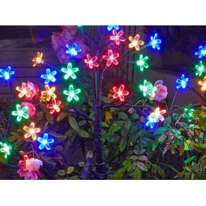 Lot De 2 Lampes Solaires Led Multicolores Pour All&eacute;e De Jardin. - Neuf