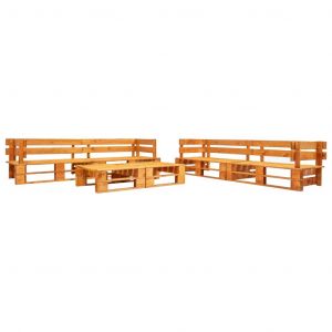 Prolenta Premium - Canap&eacute;s De Jardin Palette 6 Pcs Bois Marron Miel - Neuf