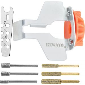 Mevronisshop-Kit D'accessoires D'aff&ucirc;tage De Tron&ccedil;onneuse &iquest; Lot De 8 Aiguiseurs De Dents De Lame De Tron&ccedil;onneuse Avec Guide D'angle Et Limes De Meulage Diamant&eacute;es, Accessoires D'outils &Eacute;lectriques Po - Neuf