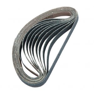 Ponceuse a courroie 330 x 10 mm, ponceuse a main, ponceuse a bande abrasive, ponceuse a bande abrasive (bleu 60#) - Neuf