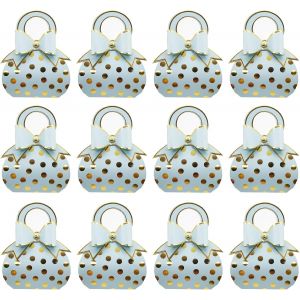 Boîtes à Dragées, 50 Pièces Emballage Cadeau Boite, Boite Dragees Mariage, Fête Boite Cadeau, Boîte à Bonbons en Papier pour Baptême Première Communion Graduation Mariage (Bleu clair) - Neuf