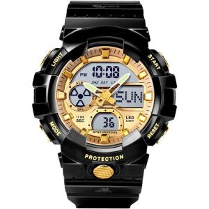 Eryi-Montres Numérique Homme Militaire Chronomètre 50m Etanche Multifonctionnel Montre Compte À Rebours Mode Alarme Dual Time - Neuf