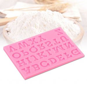Hjlian Moule A Gateau Fait Maison En Silicone Avec 26 Lettres, En Forme De Levres, Pour Fete (Gris) - Neuf
