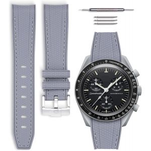 Eryi-Bracelet De Montre Caoutchouc Compatible Avec Omega X Swatch Moonswatch 20mm - Neuf