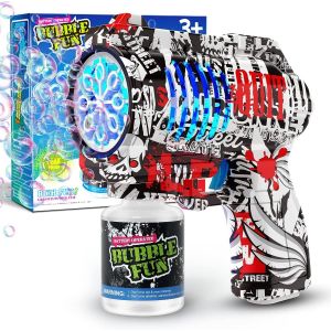 Kal-Panacare Pistolets À Bulles De Savon,Machine À Bulles De Savon Gun Enfants 4000+Bulles/Minute Avec Solution Pour Bulles De Savon,Machine A Bulles Jouet À Bulles Cadeau Pour Enfant/Anniversaire/Fê - Neuf