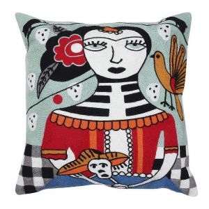 housses de coussin souple Art abstrait décoratif mythologie exagérée Figure couleur vive broder - Neuf