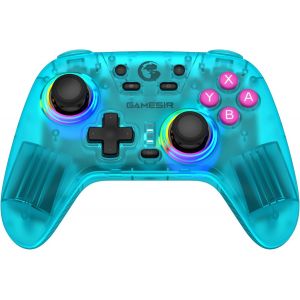 Nova Wireless Switch Pro Controller pour Switch/Lite/OLED, manettes de jeu &agrave; effet Hall, LED RGB, rechargeable 1200mAh, Turbo, programmable, contr&ocirc;le de mouvement, fonction de r&eacute;veil (blanc) - Neuf