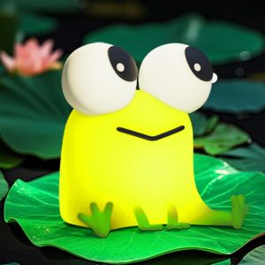Kalanka-Veilleuse Grenouille Pour Enfants.Veilleuse B&eacute;b&eacute; Rechargeable En Silicone Avec Interrupteur Tactile, Dimmable Et Minuterie.Lampe Grenouille Id&eacute;ale Pour D&eacute;corer Une Chambre Ou Offrir En Cadeau - Neuf