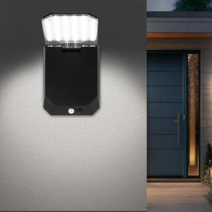 Kalanka-Applique Murale D'extérieur Led Avec Détecteur De Mouvement, Applique Murale Extérieure Solaire, Applique Extérieure Étanche Ip65 Avec 2 Modes D'éclairage, Design Pliable Pour Terrasse Balcon - Neuf