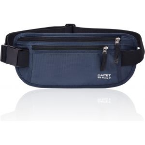 CAUC-Ceinture porte-monnaie &iquest; Portefeuille de voyage cach&eacute; s&eacute;curis&eacute; avec blocage RFID, sac banane Undercover, Noir, bleu fonc&eacute;., Rfid Blocking & Belt Wide:1.45inch, Blocage RFID et largeur de la - Neuf