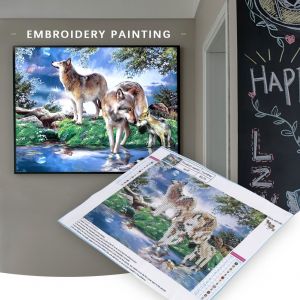 Kit De Broderie En Strass Fait A La Main, Peinture Au Point De Croix, Artisanat Pour Decoration Murale De Maison - Neuf