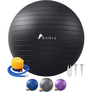 Ballon Fitness,65cm Grande Anti &Eacute;clatement Balle Gymnastique Avec Pompe Rapide,Anti D&eacute;rapant Epais Ball D'exercices Pour Grossesse Yoga Pilates &Eacute;quilibre Stabilit&eacute; Gym Bureau Sport.[K1032] - Neuf