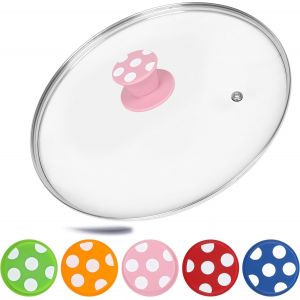 Kalanka-Berossi Couvercle En Verre Sûr Avec Poignée En Silicone Antidérapante U2013 Design Rétro, Résistant À La Chaleur Jusqu'à 450 °C, Pour Casseroles Et Poêles De Toutes Tailles (18 Cm) U2013 Co - Neuf