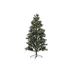 Sapin de No&euml;l d&eacute;coratif ESPRIT vert m&eacute;tal poly&eacute;thyl&egrave;ne effet neige avec LED 180 cm - Neuf