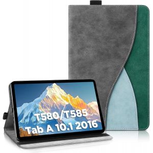 Eryi-Étui Coque Compatible Avec Samsung Galaxy Tab A 10.1 2016 Sm-T580/T585/T587, Housse De Protection Avec Fonction Support Coque Tablette Samsung Tab A6 (Gris Foncé) - Neuf