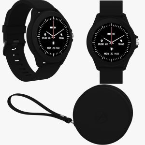 Montre Connect&eacute;e Ronde Colorum CW-300 - Montre Sport Homme Femme avec Podometre - Smartwatch Etanche IP68 - Montre Connect&eacute;e Grande Autonomie - Montre Connect&eacute;e Android iOS - Noir - Neuf