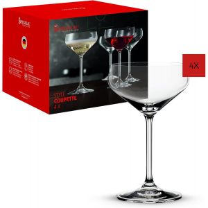 Lot De 4 Coupes &Agrave; Cocktail En Cristal - 290 Ml - Style : 4670188 - Neuf