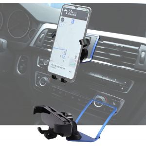 Support De Téléphone Portable En Alliage D'aluminium - Accessoire De Voiture - 3 Couleurs (Style A-Bleu) - Neuf