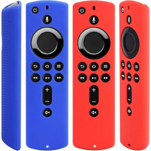 [2 Pack] Silicone Cover Case For Fire Tv Stick 4K / Fire Tv (3Rd Gen) Compatible With All-New 2Nd Gen Alexa Voice Remote Control (Red And Blue) - Neuf