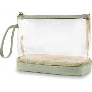 NBGCM-Trousse de Toilette Voyage, PVC Trousse Maquillage Grande Capacité, Sac de Rangment Transparente avec poignée, Sac Cosmétiques pour Homme et Femme - Neuf