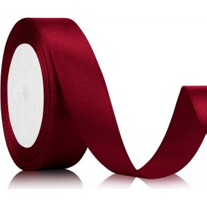 Ruban Cadeau De Satin 22 M De Long,20 Mm De Large-Ruban Cadeau-Bordeaux-Pour Mariage,Travaux Manuels Et Emballage Cadeau-D&eacute;coration De Mariage (Bordeaux) - Neuf