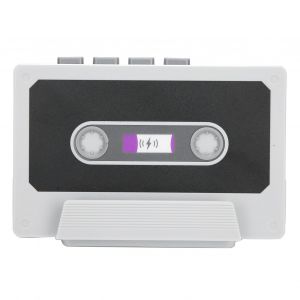 HJLIAN Enceinte Bluetooth retro portable, haut-parleur stereo, support de telephone, radio sans fil, chargement USB, blanc - Neuf