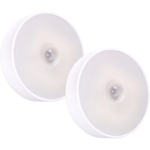 Lot De 2 Veilleuses Led, Veilleuses Led Avec Détecteur De Movement, 3 Modes 6500K Blanc Froid Veilleuse Enfant Pour Chambre Bébé, Cuisine, Couloir, Escalier, Salon, Non Dimmable - Neuf