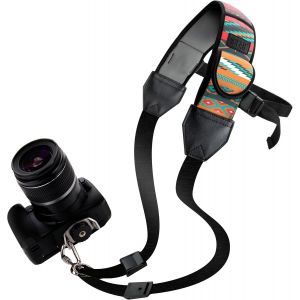 Sangle Appareil Photo Courroie Epaule pour Appareil Photo Reflex et Bridge-Compatible avec Nikon D5600,D500,Canon 700D,1300D,Lumix et Plus-Boh&egrave;me - Neuf