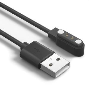 Letnerny-Magnétique Chargeur Montre Connectée (2 Pins 4mm) Compatible Avec Y Amay Sw022,Agptek Lw11, Ticwatch Gtx,Haylou Ls05- Usb Câble De Chargement 3.3ft 100cm - Accessoires Pour Montre Intelligen - Neuf