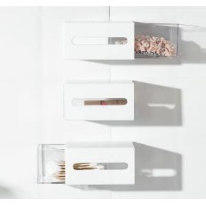 Étagère murale flottante avec 3 tiroirs, étagères murales blanches pour couloir, salon, chambre à coucher, cuisine - Neuf