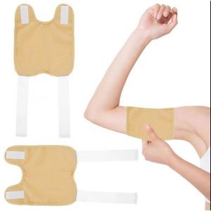 Lot De 2 Compresses R&eacute;utilisables &Agrave; L'huile De Ricin Pour Genoux Et Coudes, &Eacute;tanches Et &Agrave; Fermeture Auto-Agrippante. - Neuf