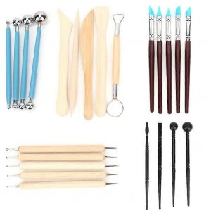 Poterie En Bois Argile Artisanat Sculpture Outils De Mod&eacute;lisation Bricolage Sculpt&eacute; Art Set (23pcs) - Neuf