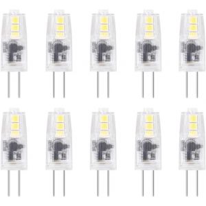 Sjzg-10 Pack G4 Led 2w Ampoule, &Eacute;quivalent 20w Lampes Halog&egrave;ne, 200lm, Ac/Dc 12v, Blanc Froid 6000k, Non Dimmable, Pour Lustres, Lampes D'armoire, Lampes De Paysage, Hotte Aspirante - Neuf