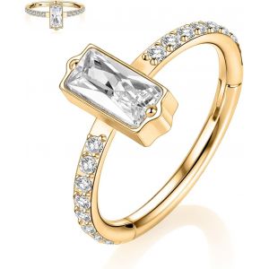 Kal-Piercings En Acier Chirurgical 316l Et Oxyde De Zirconium Pour Oreille Et Nez - Calibres 20, 18, 16, 14 - Anneaux Pour Homme Et Femme - Neuf