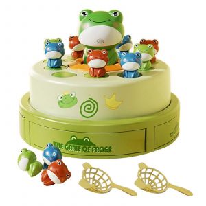 Jeu de p&ecirc;che avec filet de capture pour grenouilles, cadeau d'anniversaire pour enfants de 3 ans et plus, jouet musical d'apprentissage pr&eacute;scolaire - Neuf