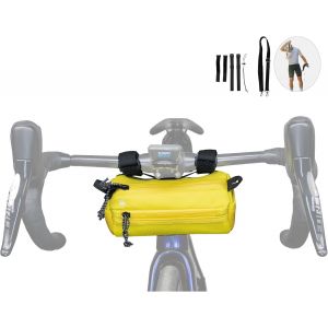 Sept-Sacoche De Guidon Pour Vélo - Résistante, Plusieurs Tailles Et Couleurs Disponibles - Deux Sangles Élastiques, Clips Et Velcro Pour Un Ajustement Personnalisable (Mini, Yellow) - Neuf
