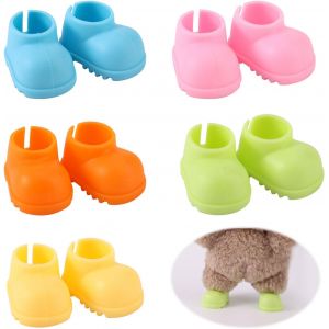 5 Paires Mini Chaussures PoupeePlastique Mini-Chaussures Colorées Accessoires Remplacement Tenues Poupées Tendance Haut Gamme Adaptées aux Poupée 17cm (Non Incluses) - Neuf