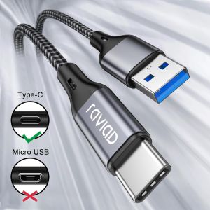 Cable Usb C [Usb 3.0, 15Cm], Cable Usb Type C Charge Rapide 3A Qc 3.0 Nylon Tressé Cable Chargeur Usb C Pour Iphone 16 15 Plus Pro Max, Samsung Galaxy S24/S23/A54, Huawei P40/P30, Google Pixel - Neuf