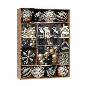 Vacances Boules de Collection - 50 Incassable D&eacute;corations d'Arbre de No&euml;l avec un Assortiment de Mod&egrave;les - Neuf